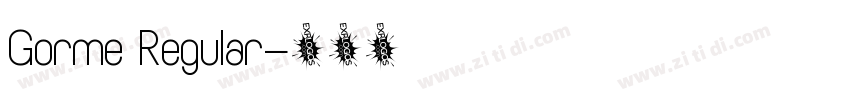 Gorme Regular字体转换